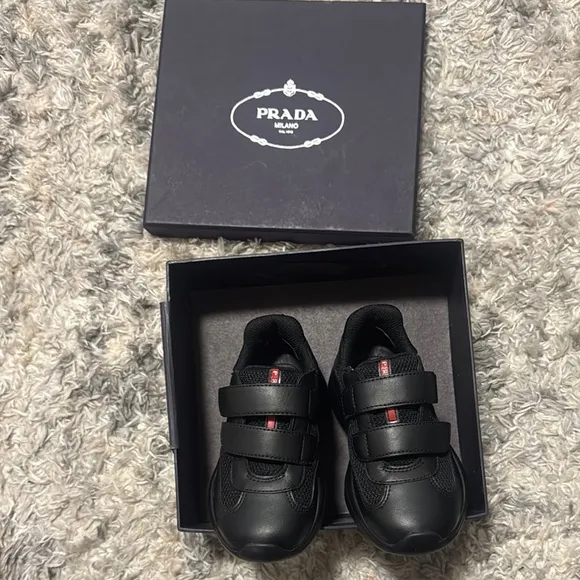 Prada Kids Black Sneakers