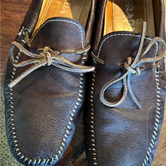 Prada Men's Brown Leather Loafers