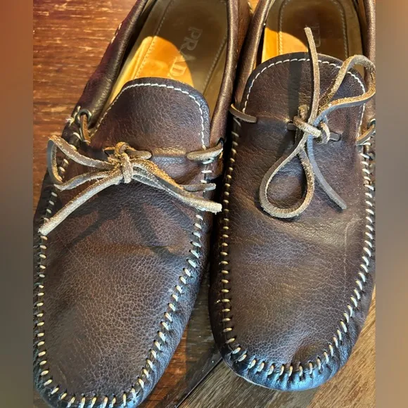 Prada Men's Brown Leather Loafers