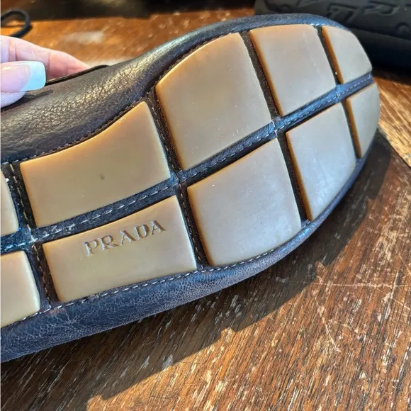 Prada Men's Brown Leather Loafers