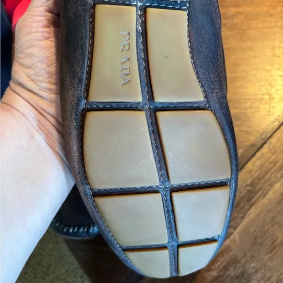 Prada Men's Brown Leather Loafers