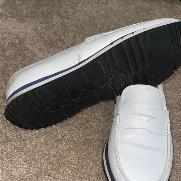 Prada Men's White Loafers