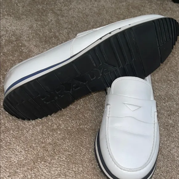 Prada Men's White Loafers