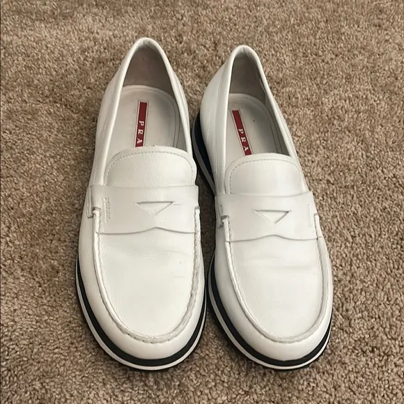 Prada Men's White Loafers