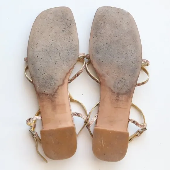 Prada Snakeskin Sandals Designer Summer Flats Casual Thong Sandals Flip Flops