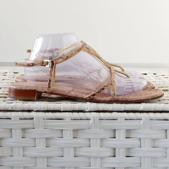 Prada Snakeskin Sandals Designer Summer Flats Casual Thong Sandals Flip Flops