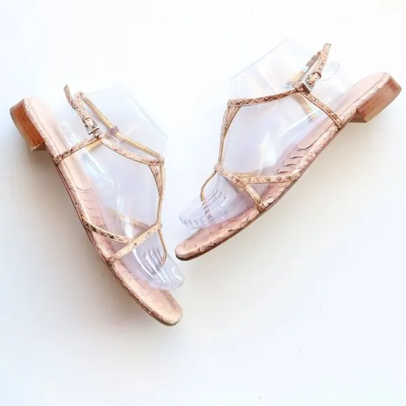 Prada Snakeskin Sandals Designer Summer Flats Casual Thong Sandals Flip Flops