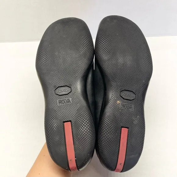 Prada Women’s Black Leather Loafers Size 39.5