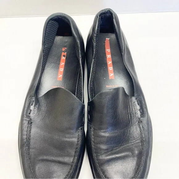 Prada Women’s Black Leather Loafers Size 39.5