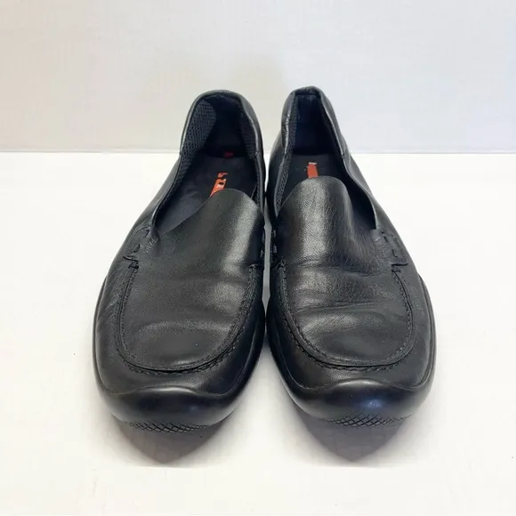 Prada Women’s Black Leather Loafers Size 39.5