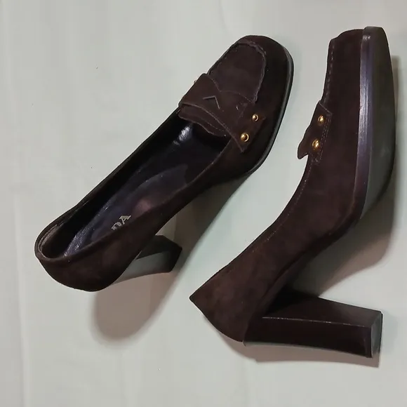 Prada Women's Brown Suede Loafers