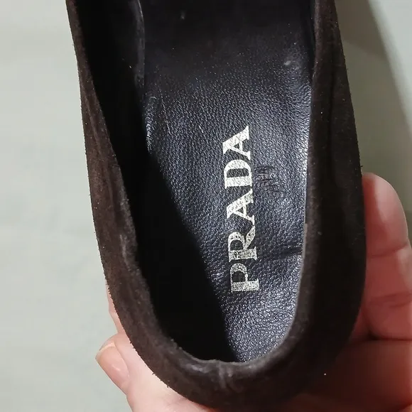 Prada Women's Brown Suede Loafers