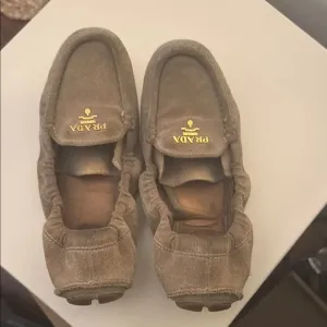 Prada Women's Brown Suede Loafers