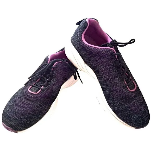 Propet Stability Fly Women's 11 EEEE Black Berry Low Cut Sneakers