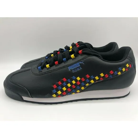 Puma Men's Roma Weave 372273-01 Black Casual Athletic Fashion Sneakers Size 12
