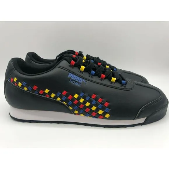 Puma Men's Roma Weave 372273-01 Black Casual Athletic Fashion Sneakers Size 12