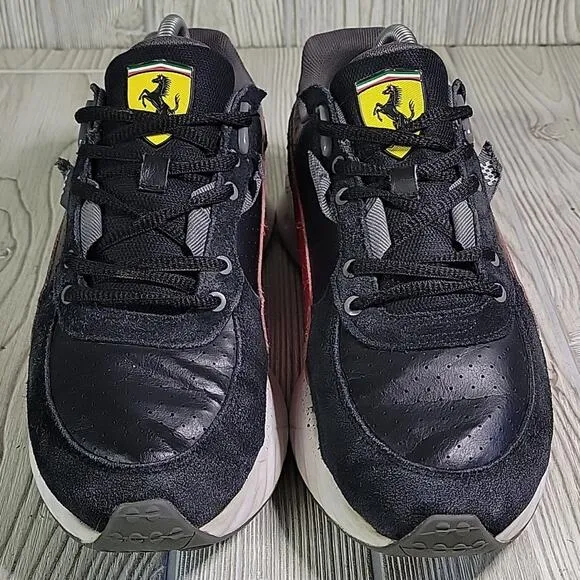 Puma Wild Rider Scuderia Ferrari Black Rosso Corsa Sneakers Mens Size 8