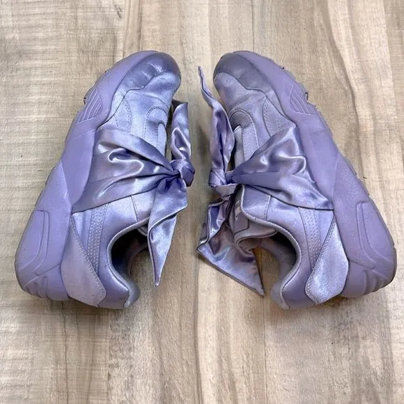 Puma X Fenty by Rihanna Bow lavender satin sneakers size 7.5