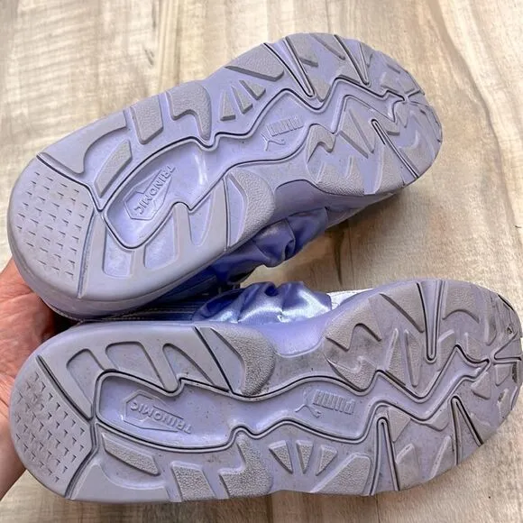Puma X Fenty by Rihanna Bow lavender satin sneakers size 7.5