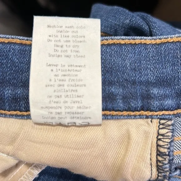Rag &amp; Bone Capri Denim Jeans in Hampton Ripped Hem Mid Rise Sz 30