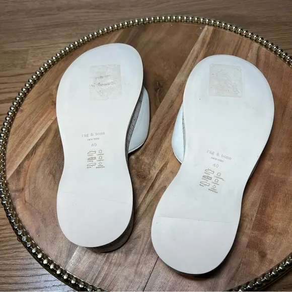 Rag &amp; bone Sommer Leather Platform Slides Sz 40