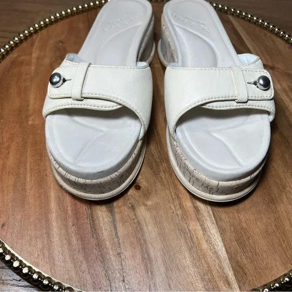 Rag &amp; bone Sommer Leather Platform Slides Sz 40