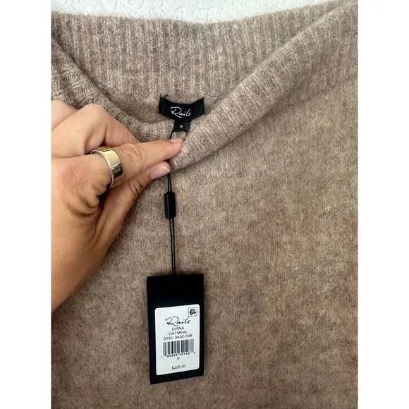 Rails Diana Alpaca Blend Sweater Skirt in Oatmeal Small NWT