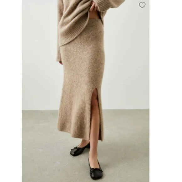 Rails Diana Alpaca Blend Sweater Skirt in Oatmeal Small NWT