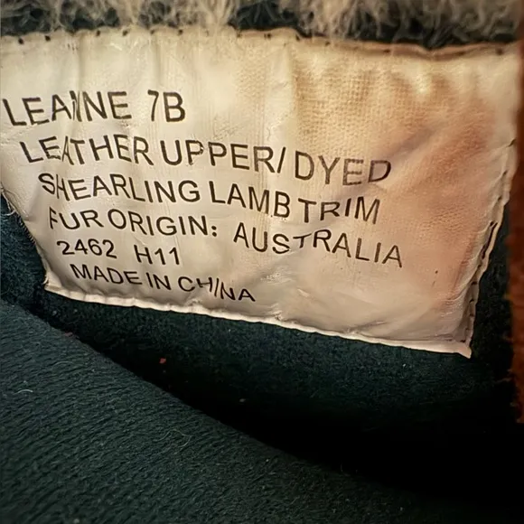 Ralph Lauren Leanne Shearling Leather Duck Boots Waterproof Insulated Size 7