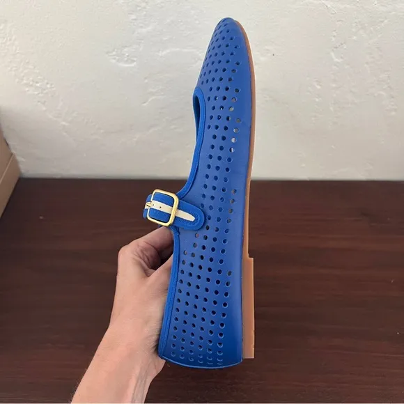 *Rare* NIB Charlotte Stone Raleigh Mary Jane Ballet Flats * Royal Blue * 10