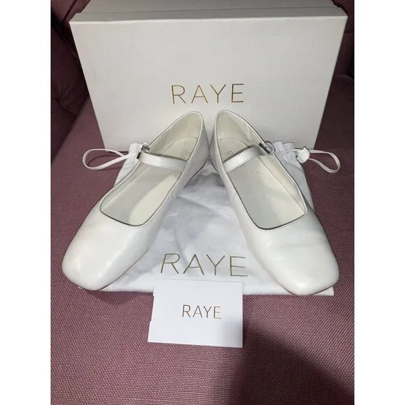 RAYE Lin Flats in White 9 New with Box Womens Mary Janes shoes