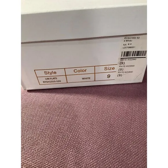 RAYE Lin Flats in White 9 New with Box Womens Mary Janes shoes