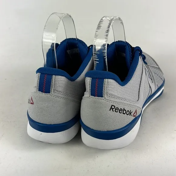 Reebok light grey bright blue gecko grip minimalist running sneakers mens size 9