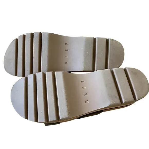 REEF CUSHION VISTA HIGHER BLACK/BEIGE SUPPORT SLIDES 10