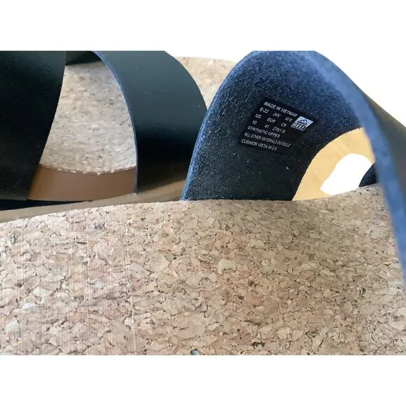REEF CUSHION VISTA HIGHER BLACK/BEIGE SUPPORT SLIDES 10