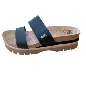 REEF CUSHION VISTA HIGHER BLACK/BEIGE SUPPORT SLIDES 10