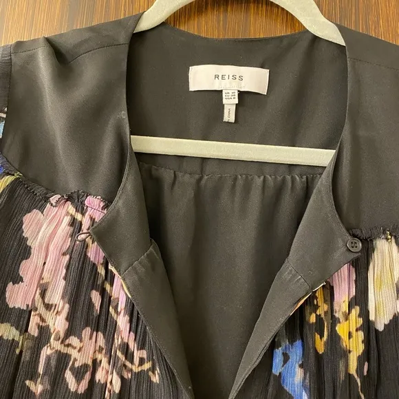 REISSFinn Floral-Print Crinkled Sheer Dress (24)