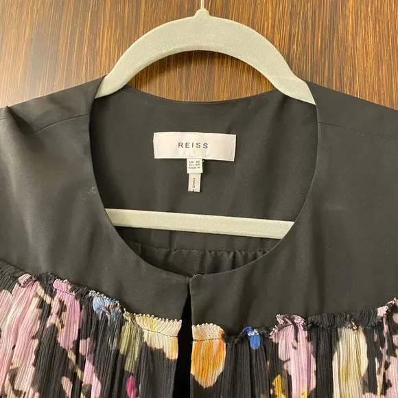 REISSFinn Floral-Print Crinkled Sheer Dress (24)