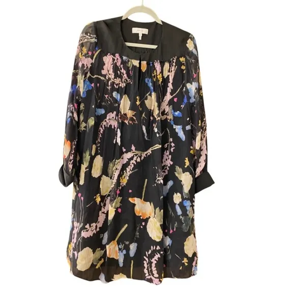 REISSFinn Floral-Print Crinkled Sheer Dress (24)