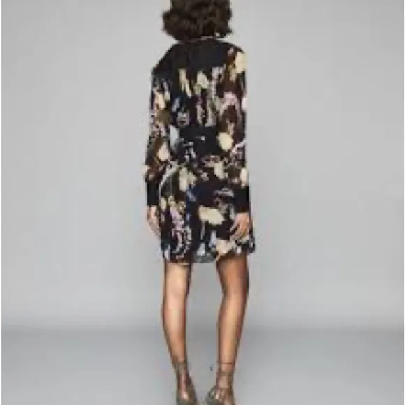 REISSFinn Floral-Print Crinkled Sheer Dress (24)