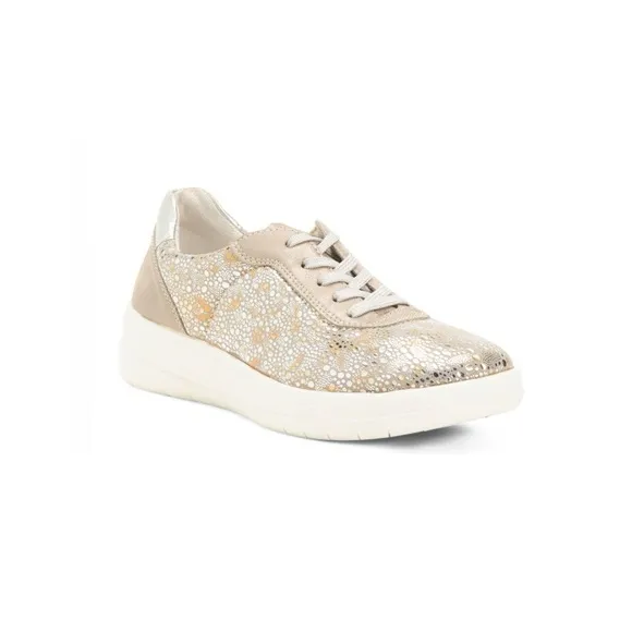 Remonte Mildred Comfort Stretch Side Zip Sneakers Metallic Flowers Women's EU 42