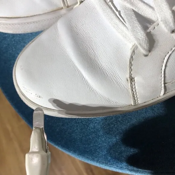 Retro Lacoste Classic Sneakers Lace-up Closure Genuine Leather White M 9 W 10.5
