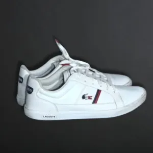 Retro Lacoste Classic Sneakers Lace-up Closure Genuine Leather White M 9 W 10.5