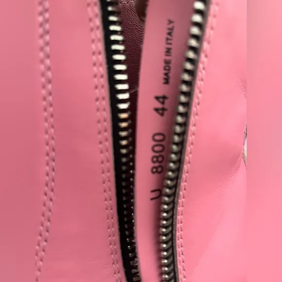 Rick Owens Dirty Pink Leather Hightop Sneakers