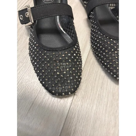 River island Black Studded Mary Jane Flats