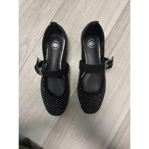 River island Black Studded Mary Jane Flats