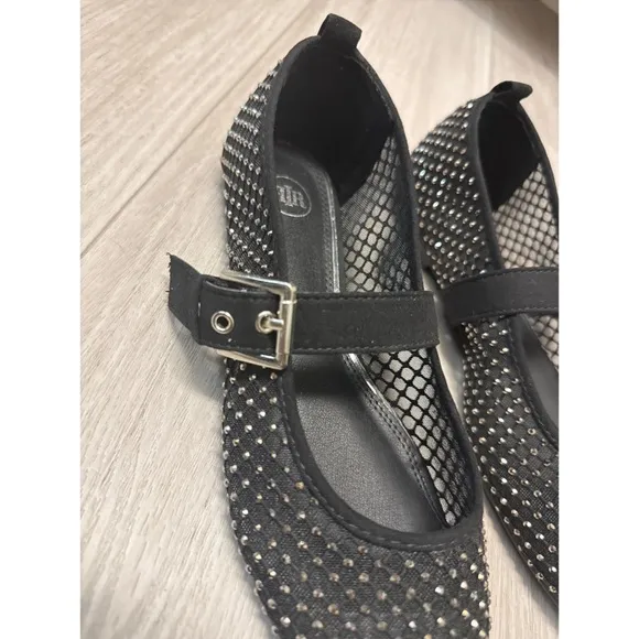River island Black Studded Mary Jane Flats