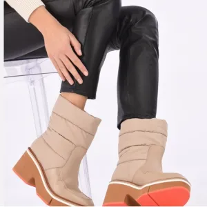 Robert Clergerie Ally Quilted Block Platform Boots, 39.5,