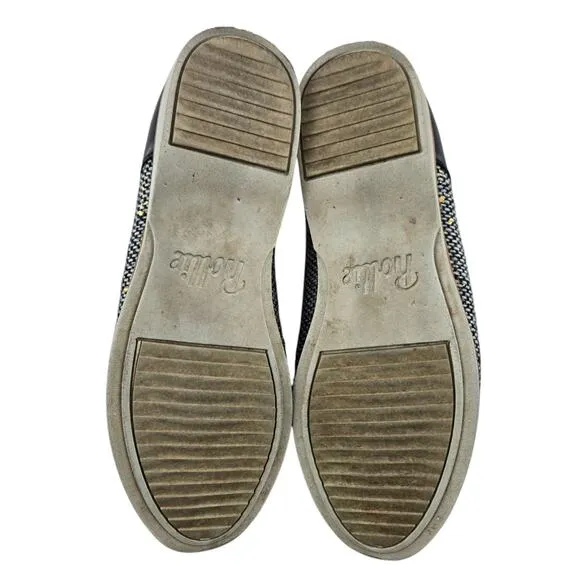 Rollie Derby Oxford Shoes Womens 6 37 Black Ivory Tweed Preppy Comfort Academia