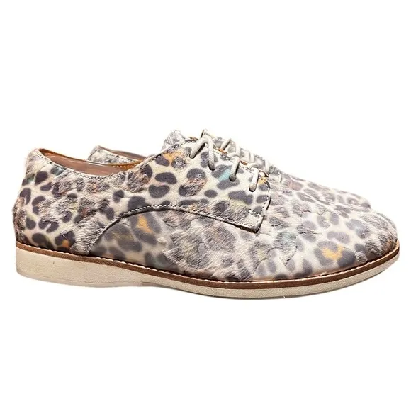 Rollie Women's Lightweight Derby Lace-up Flat Oxfords Rainbow Leopard Size EU 38
